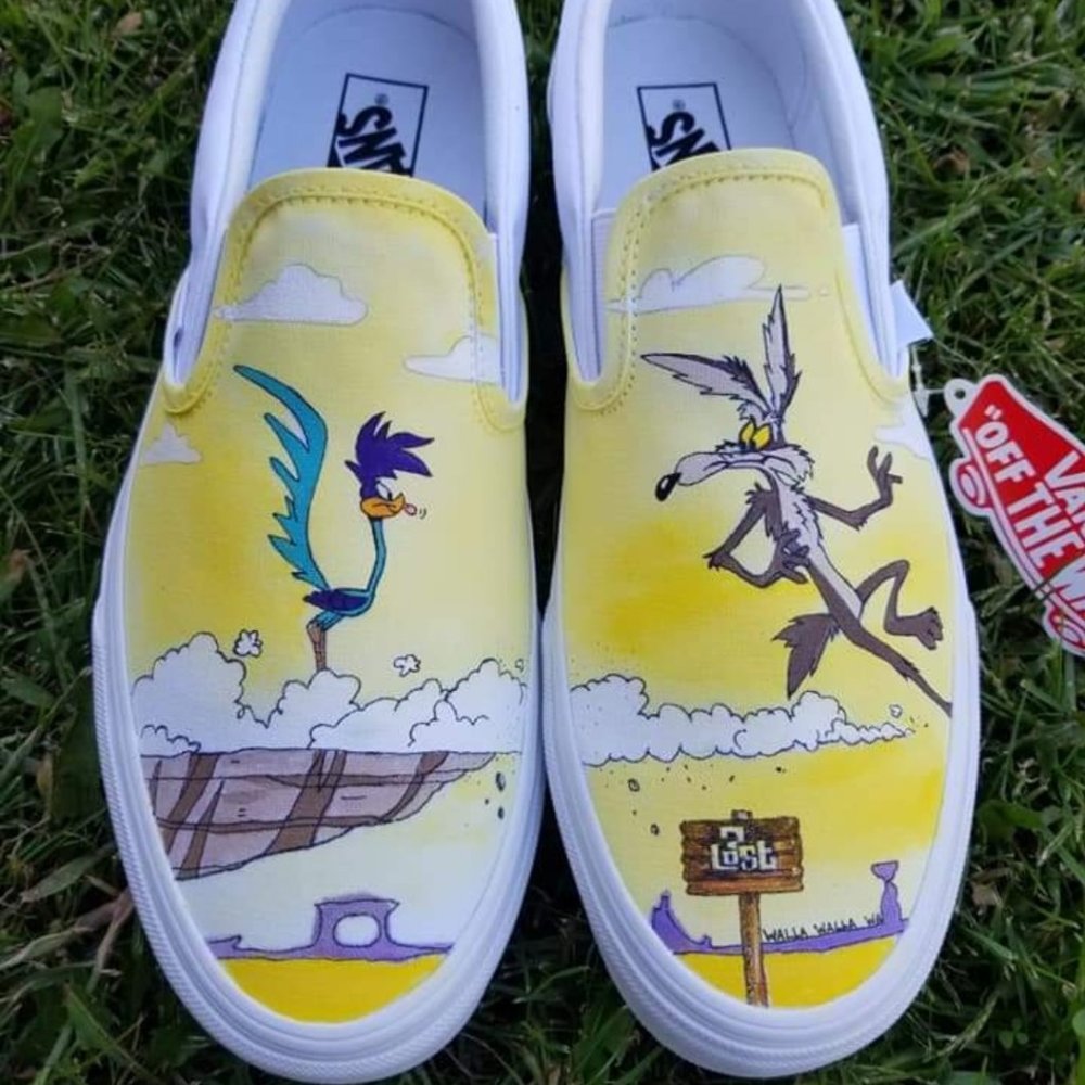 Custom Painted Vans Wil E Cyote